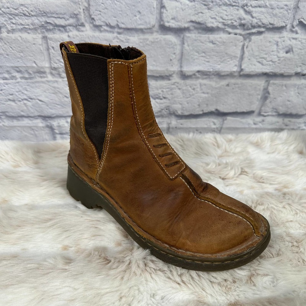 Dr. Martens Brown Leather Chelsea Ankle Boots